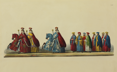 32582 Afbeelding van het dertiende deel van de maskerade van de studenten van de Utrechtse hogeschool, voorstellende de ...